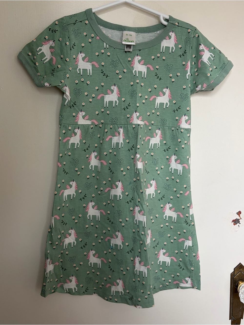Alana organic cotton tunic dress with unicorns